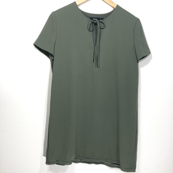 Theory Antazie Tie-neck Shift Dress - Picture 2 of 6